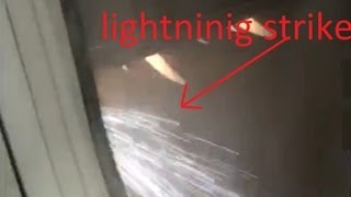 Turkish air plane hit by lightning strike 25/01/2013