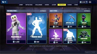 *NEW*Marshmello Skin and Marsh Walk Emote! Fortnite Item Shop February 1, 2019