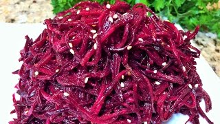 СВЕКЛА ПО- КОРЕЙСКИ . Корейский салат. Очень вкусно!  Beet  Korean style. Салат из Свеклы.