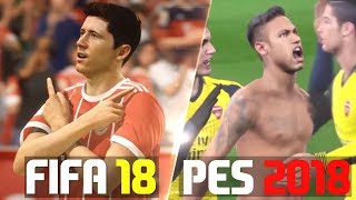 FIFA 18 VS PES 2018 | GOALS & CELEBRATIONS!