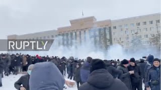 Kazakhstan: Protesters dispersed after attempt to storm Aktobe administration building