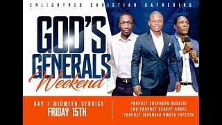 ARRIVAL OF MAJOR 1 AND PROPHET UEBERT ANGEL | GOD'S GENERALS WEEKEND DAY 1