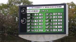 2013.11.9　高校サッカー選手権 栃木大会 準決勝　真岡×宇短大附　1/4　選手紹介