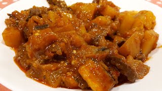 Pratik jülyen etli patlıcan yemeği tarifi | Eggplant with beef | Pratik yemek tarifleri