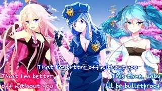 Nightcore - Bulletproof ✗ Release Me (Switching Vocals) || Lyrics
