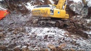 Горные работы на Гумеровском участке известняка
