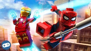 Lego Marvel's Avengers Spiderman and Iron Man Free Roam Gameplay Part 2