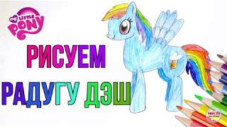 Как нарисовать пони Радугу Дэш