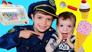 Kids ICE CREAM STAND! Raise Money Pretend Play with Power Wheels!