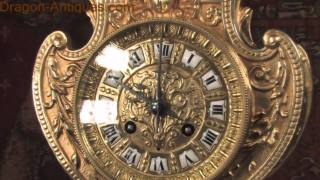 Barrard Vignon Paris Antique Baroque Boudoir Table Clock