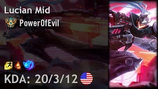 Lucian Mid vs Kassadin - PowerOfEvil - NA Challenger Patch 8.5