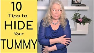 Slimming, Hiding, Flattening Tummy & Stomach, 10 Tips, mature women over 50