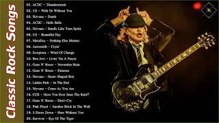 ACDC, U2, Nirvana, Metallica Greatest Hits | Best Classic Rock Songs