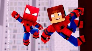 Minecraft Animado #27 : HOMEM-ARANHA E SEU FILHO !! ( Minecraft Animation )