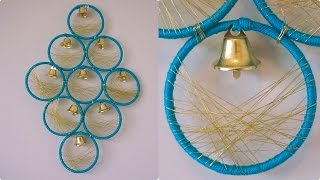 Wall Hanging With Bangles and Yarn