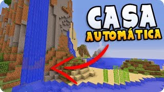 ¡¡NO CREERÁS ESTA CASA AUTOMÁTICA DETRÁS DE UNA CASCADA  EN MINECRAFT!!