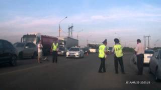 Авария на Домодедовском шоссе 1/11 29.07.2014 19:50