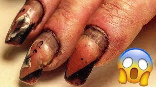 PREGNANT #HARDWORKER WOMAN GETS HER LAST GEL NAILS #TRANSFORMATION BEFORE GIVING BIRTH OF A CHILD