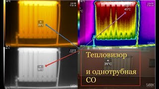 Тепловизор и однотрубная система отопления с зауженным байпасом