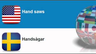 Learn Swedish vocabulary #Topic = Hand tools