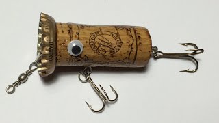 How To Make Topwater Lure From Wine Cork(4)DIY Fishing Hacks - Cách Làm Lure Nút Chai
