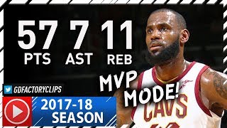 LeBron James UNREAL Full Highlights vs Wizards (2017.11.03) - 57 Pts, 11 Reb, 7 Ast, BEAST!