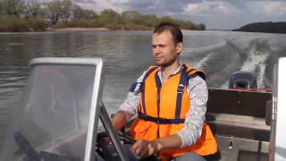 Алюминиевая моторная лодка катер Wyatboat 430 DCM Вятбот с мотором Yamaha 40 XWS