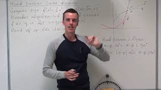 Meetkunde - Hoek tussen twee krommen (HAVO wiskunde B & VWO wiskunde B)