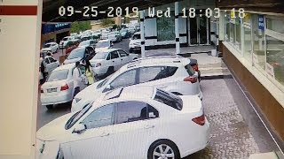 Жестокое избиение девушки в Ташкенте. Запись с камеры видеонаблюдения