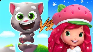 Talking Tom Gold Run Vs Strawberry Shortcake Berry Rush || Android Gameplay HD