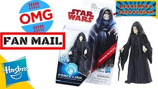 STAR WARS THE LAST JEDI EMPEROR PALPATINE GRAIL ACTION FIGURE IN FAN MAIL UNBOXING