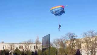поднятие флага России в поселке Первомайское, Кировского района, Республика Крым