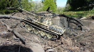 RC Tank German Panther G, 1/16, Tank Control V3, Testfahrt im Garten