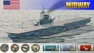 Американский авианосец X уровня Midway | WoWS Replays