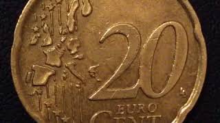Euro Coins.20 Euro Cent 2002. Монеты Европы.20 евро центов 2002.Qepik.numismatics.нумизматика
