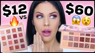 $60 EYESHADOW PALETTE VS $12 EYESHADOW PALETTE!! AMAZING DUPE RESULTS!!