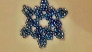 Как сделать снежинку из бисера
