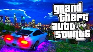 GTAV ONLINE - AWESOME STUNTS EPIC RACE HARD !! STUNT#1 (MONTAGE)
