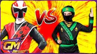 Power Rangers Toys Vs Lego Ninjago!! - Kids Parody