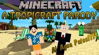 Un día cualquiera en una playa de Minecraft con Tropicraft! - A normal day on a minecraft beach