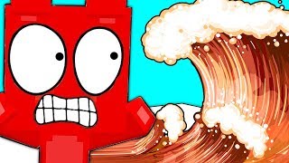 ЖЕЛЕЙНЫЙ МИШКА ПРОТИВ КАКАШКА ЦУНАМИ В МАЙНКРАФТ ~ КАК ВЫЖИТЬ НУБУ В МАЙНКРАФТЕ ТРОЛЛИНГ МУЛЬТИК НУБ
