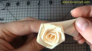 Мастер-класс по созданию розы из ленты (handmade ribbon rose)