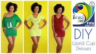 3 DIY World Cup Dresses with T shirts | Sewing For Beginners