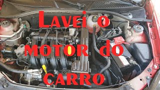 Lavei o motor do meu carro clio