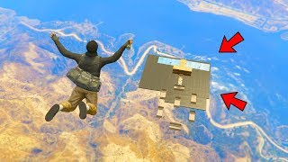 WILL I SURVIVE THIS 5000 FEET DROP? (GTA 5 Online Parkour)