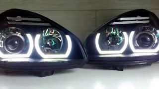 Фары для Приоры. Ангельские глазки для Приоры. Оптика Laser Lights для Lada Priora