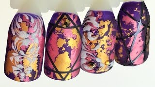 Экспресс дизайн ногтей?Матовый эффект кракелюр?DIY NAIL