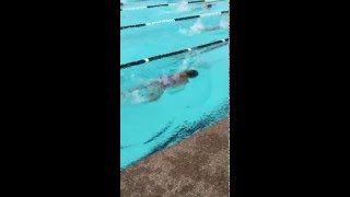Thalia Standley at her first swimming carnival as amputee