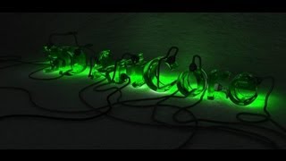 Maya Text Tutorial- Creating a caustic glowing text effect.