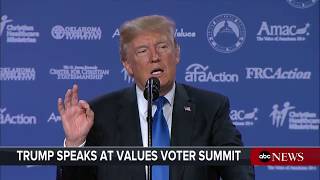 President Donald Trump full speech at Value Voters summit